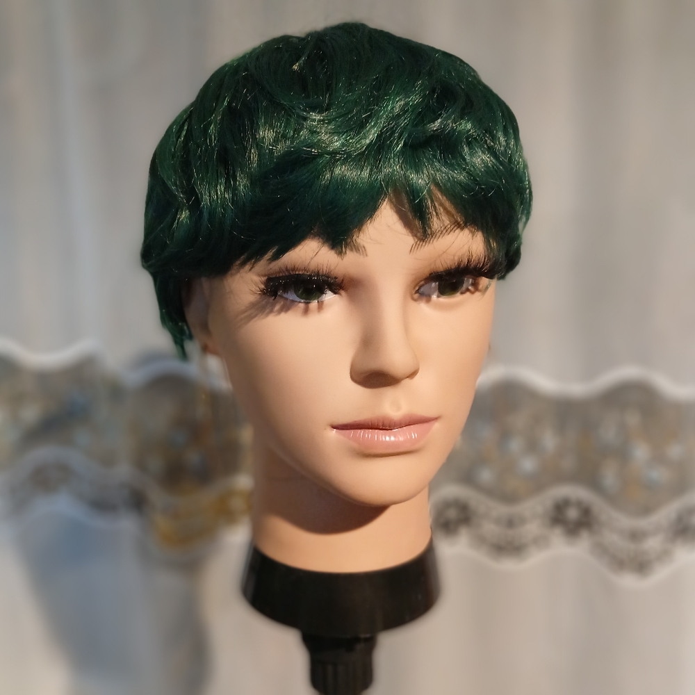 Emerald Green Pixie Cut Synthetic Hair Wig